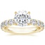Yellow Gold Moissanite Luxe Ellora Diamond Ring