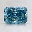 1.37 Ct. Fancy Vivid Blue Radiant Lab Created Diamond