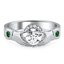 Custom Emerald Accent Claddagh Ring