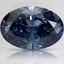 2.16 Ct. Fancy Deep Blue Oval Lab Created Diamond