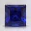 7mm Princess Blue Lab Created Sapphire