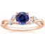 14KR Sapphire Willow Diamond Ring (1/8 ct. tw.), smalltop view