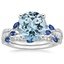 18KW Aquamarine Luxe Willow Sapphire and Diamond Bridal Set (1/4 ct. tw.), smalltop view