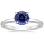 18KW Sapphire Elodie Solitaire Ring, smalltop view
