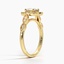 18K Yellow Gold Cadenza Halo Diamond Ring, smallside view