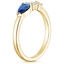 18K Yellow Gold Diane Sapphire and Diamond Ring, smallside view
