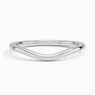 Petite Curved Wedding Ring in Platinum