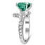 Emerald Claddagh Ring with Diamond Accents, smallview