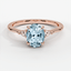 Rose Gold Aquamarine Aria Diamond Ring (1/10 ct. tw.)