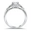 Vintage-Inspired Crescent Moon Diamond Ring, smallside view