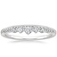18K White Gold Crown Diamond Ring, smalltop view