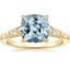 Yellow Gold Aquamarine Valentina Diamond Ring