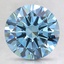 2.40 Ct. Fancy Intense Blue Round Lab Created Diamond