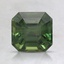 6.5x6.2mm Green Asscher Sapphire