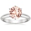 18KW Morganite Classic Six-Prong Solitaire Ring, smalltop view