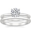 Platinum Petite Heritage Diamond Ring with Heritage Wedding Ring
