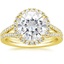 18KY Moissanite Fortuna Halo Diamond Ring (1/2 ct. tw.), smalltop view