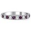 Custom White and Purple Diamond Wedding Ring