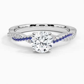 Petite Luxe Twisted Vine Sapphire and Diamond Ring (1/8 ct. tw.)
