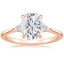 14KR Moissanite Aria Three Stone Diamond Ring (1/10 ct. tw.), smalltop view