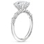 18K White Gold Tacori Sculpted Crescent Pear Diamond Ring, smallside view