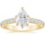 18KY Moissanite Luxe Sienna Diamond Ring (1/2 ct. tw.), smalltop view