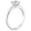 18KW Moissanite 3mm Comfort Fit Ring, smalltop view