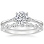 Platinum Aria Diamond Ring (1/10 ct. tw.) with Versailles Diamond Ring (3/8 ct. tw.)