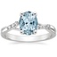 18KW Aquamarine Chamise Diamond Ring (1/15 ct. tw.), smalltop view