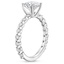 18KW Moissanite Luxe Marseille Diamond Ring, smalltop view