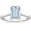 Aquamarine Simply Tacori Diamond Ring (1/8 ct. tw.) in 18K White Gold