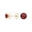 14K Yellow Gold Solitaire Garnet Stud Earrings, smalladditional view 1