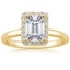 18K Yellow Gold Fancy Halo Diamond Ring (1/6 ct. tw.), smalltop view