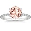 18KW Morganite Six Prong Petite Shared Prong Diamond Ring (1/5 ct. tw.), smalltop view