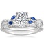 Platinum Luxe Willow Sapphire and Diamond Ring (1/8 ct. tw.) with Luxe Willow Diamond Ring (1/5 ct. tw.)