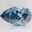 2.08 Ct. Fancy Vivid Blue Pear Lab Created Diamond