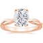 14KR Moissanite Twisted Vine Solitaire Ring, smalltop view