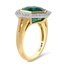 Mixed Metal Hexagonal Emerald Halo Ring, smallview