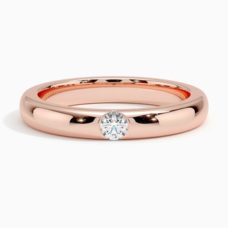 Apex Diamond Ring in 14K Rose Gold