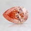 1.07 Ct. Fancy Vivid Orange Pear Lab Created Diamond