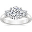 Platinum Three Stone Trellis Diamond Ring (1/2 ct. tw.), smalltop view