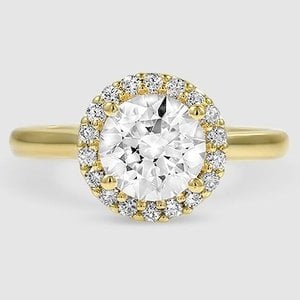 yellow gold halo engagement rings