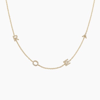 Initial Diamond Strand Necklace