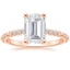 Rose Gold Moissanite Adeline Diamond Ring