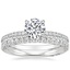 18K White Gold Simply Tacori Luxe Drape Diamond Ring with Tacori Petite Crescent Diamond Ring (1/4 ct. tw.)