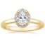 18K Yellow Gold Fancy Halo Diamond Ring (1/6 ct. tw.), smalltop view