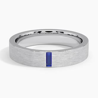 Sapphire Baguette Men's Ring