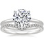 18K White Gold Petite Elodie Ring with Flair Diamond Ring (1/6 ct. tw.)