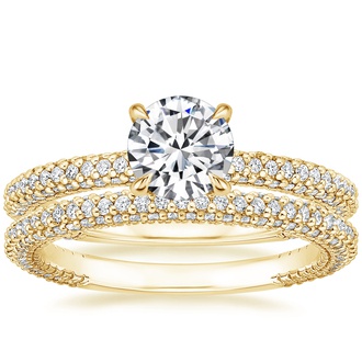 18K Yellow Gold Luxe Valencia Diamond Bridal Set
