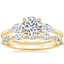 18K Yellow Gold Adorned Opera Diamond Ring (1/2 ct. tw.) with Joelle Diamond Ring